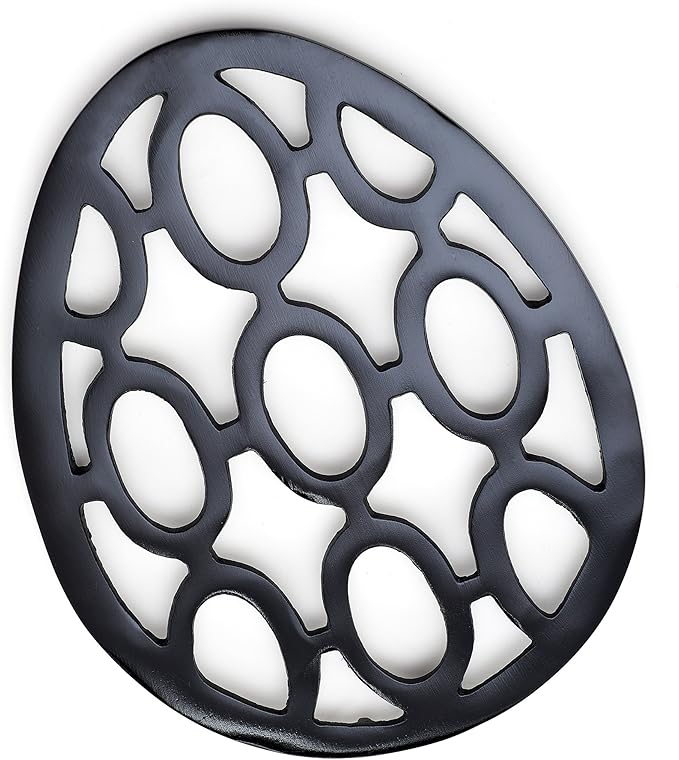 Old Dutch 391BP" Big Egg Trivet, 10.125x8x0.5, Black