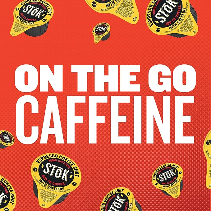 SToK Espresso Coffee Shots, Black, Unsweetened, Dark Roast Coffee, Ready to Drink, Use for Lattes, Americanos, 13 ML Pods, 264 Count