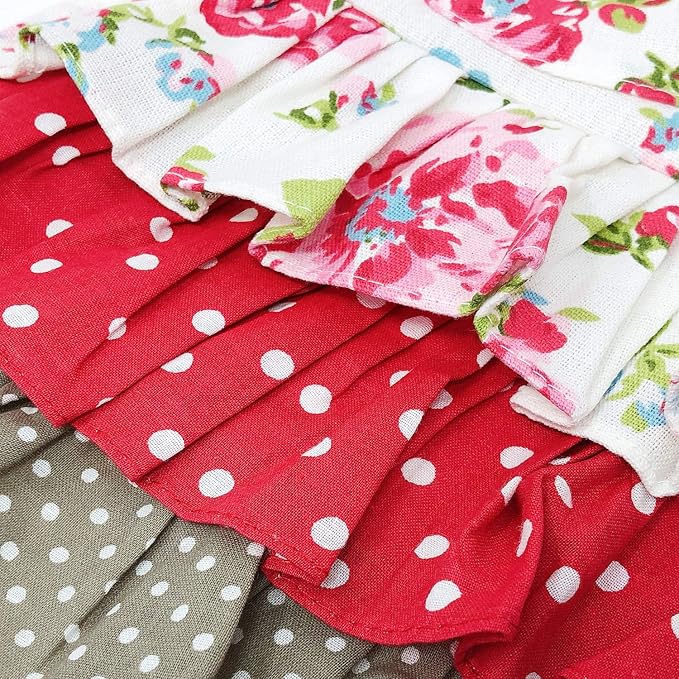 Wrapables Mother and Daughter Ruffles and Roses Apron for Baking, Cooking & Crafts, Child