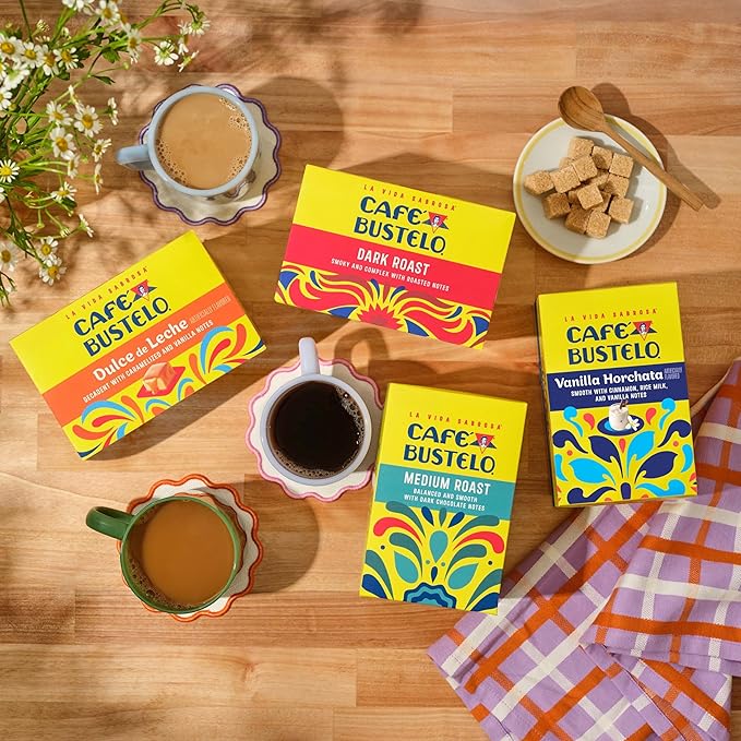Café Bustelo Dulce de Leche Artificially Flavored, Single Serve Coffee Pods, 10 Count (Pack of 6)