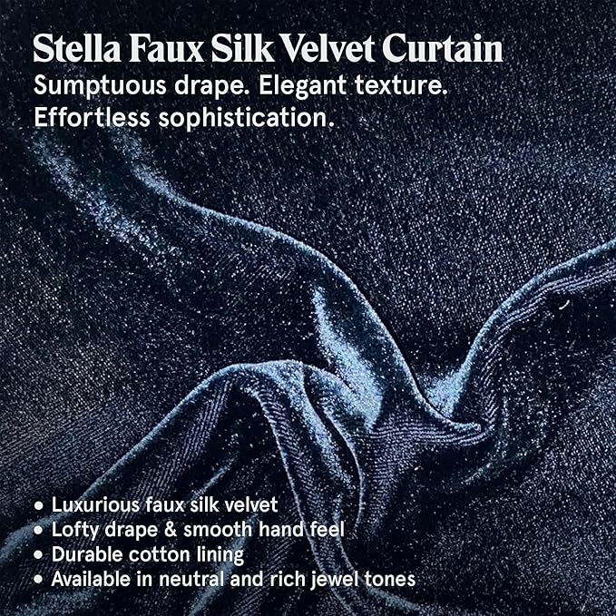 HiEnd Accents Stella Faux Silk Velvet Long Ruffled Pillow, 14x26 inch, Midnight Blue, Romantic Western Modern Traditional Style Luxury Bedding, Decorative Throw Pillow