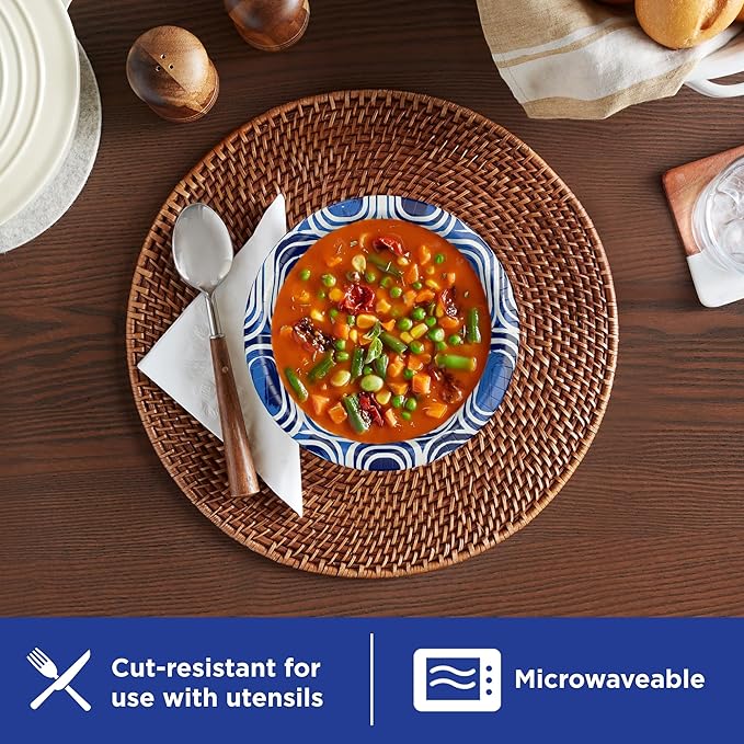 Dixie Ultra, Large Paper Bowls, 20 Oz, 150 Count (6 packs of 25 bowls), Microwave Safe, Compostable, Disposable Bowls Great For Breakfast, Lunch, And Dinner Meals
