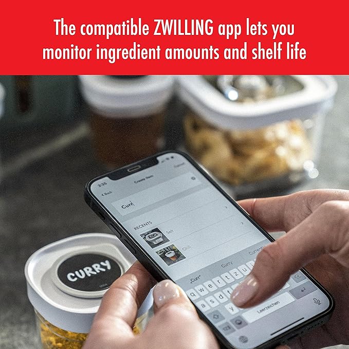 ZWILLING Fresh & Save CUBE 11-Piece Reusable Silicone Label with Chalk Maker Set, for Keeping Track of Food and Avoiding Waste, Black (Pack of 2)