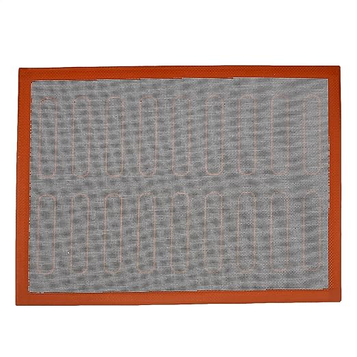 Amazon Basics Non-Stick Silicone Baking Mat, Non-Slip, Heat Resistant, for Dough Rolling, Reusable, Easy to Clean, Rectangular, 15.7" x 11.8", Black/Red/White, 2 Pack