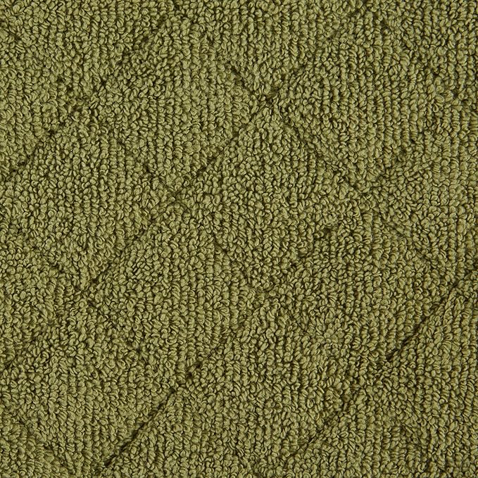 DII Basic Terry Collection 100% Cotton Quilted, Oven Mitt, Antique Green, 2 Piece