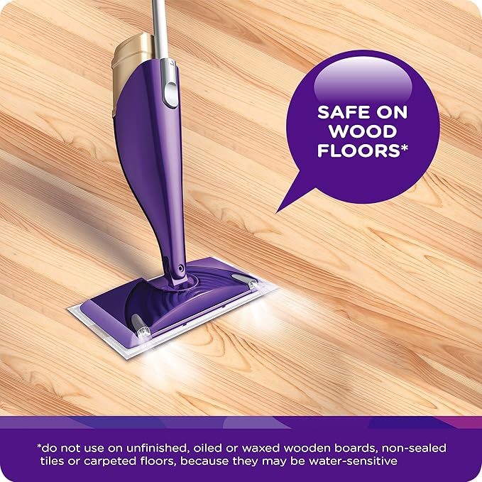Swiffer WetJet Mops for Floor Cleaning, Hardwood Floor Cleaner Spray Mop Pad Refill, 20 Count (Pack of 4)